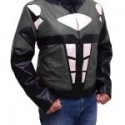 Power Rangers Mens Superhero Costume Mighty Grey Leather Jacket