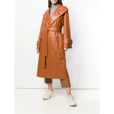 Pringle Of Scotland Leather Trench Coat For Women