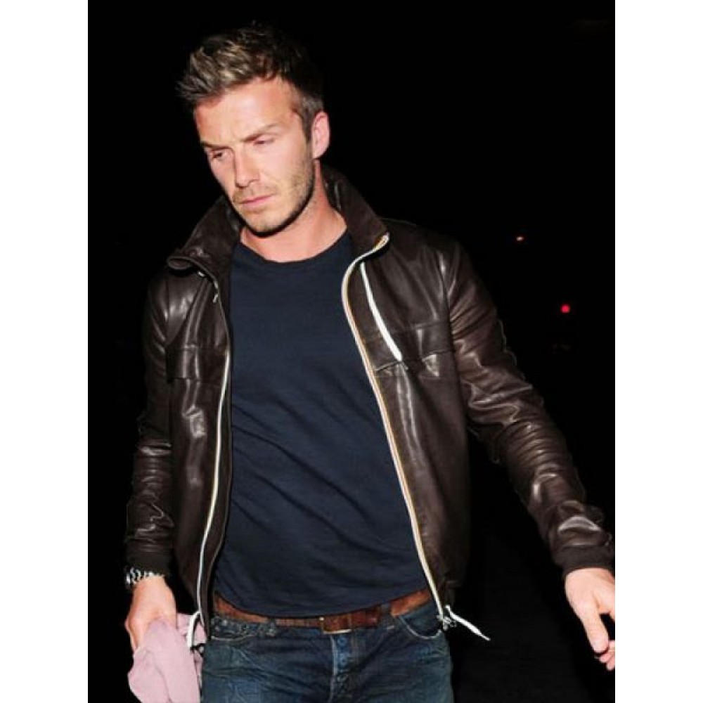 David Beckham Biker Leather Jacket