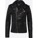 Stylish Biker Black Leather Jacket For Men