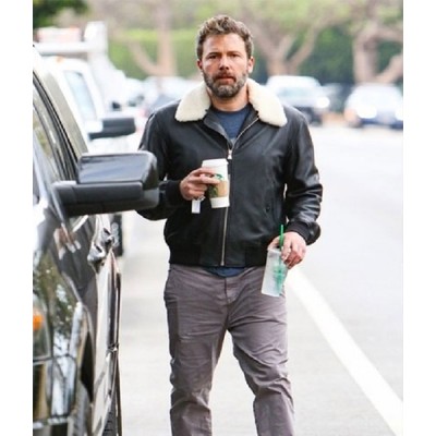 Ben Affleck Fur Leather Jacket