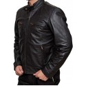 Black Chicago PD Leather Jacket for Men