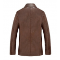 Business Casual Faux Leather Jackets For Men