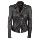 Cheryl Cole Black Biker Muubaa Leather Jacket