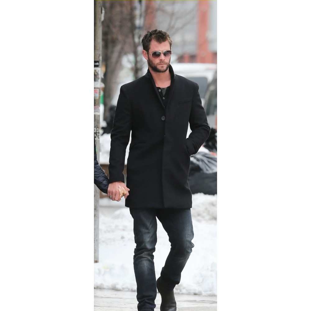 Chris Hemsworth Wool Trench Coat