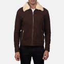 Coffner Brown Shearling Fur Leather Jacket