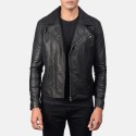 Danny Quilted Black Biker Leather Jacket