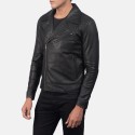 Danny Quilted Black Biker Leather Jacket