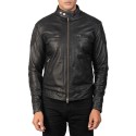 Gatsby Black Biker Leather Jacket