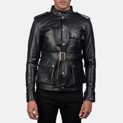 Germain Black Leather Jacket