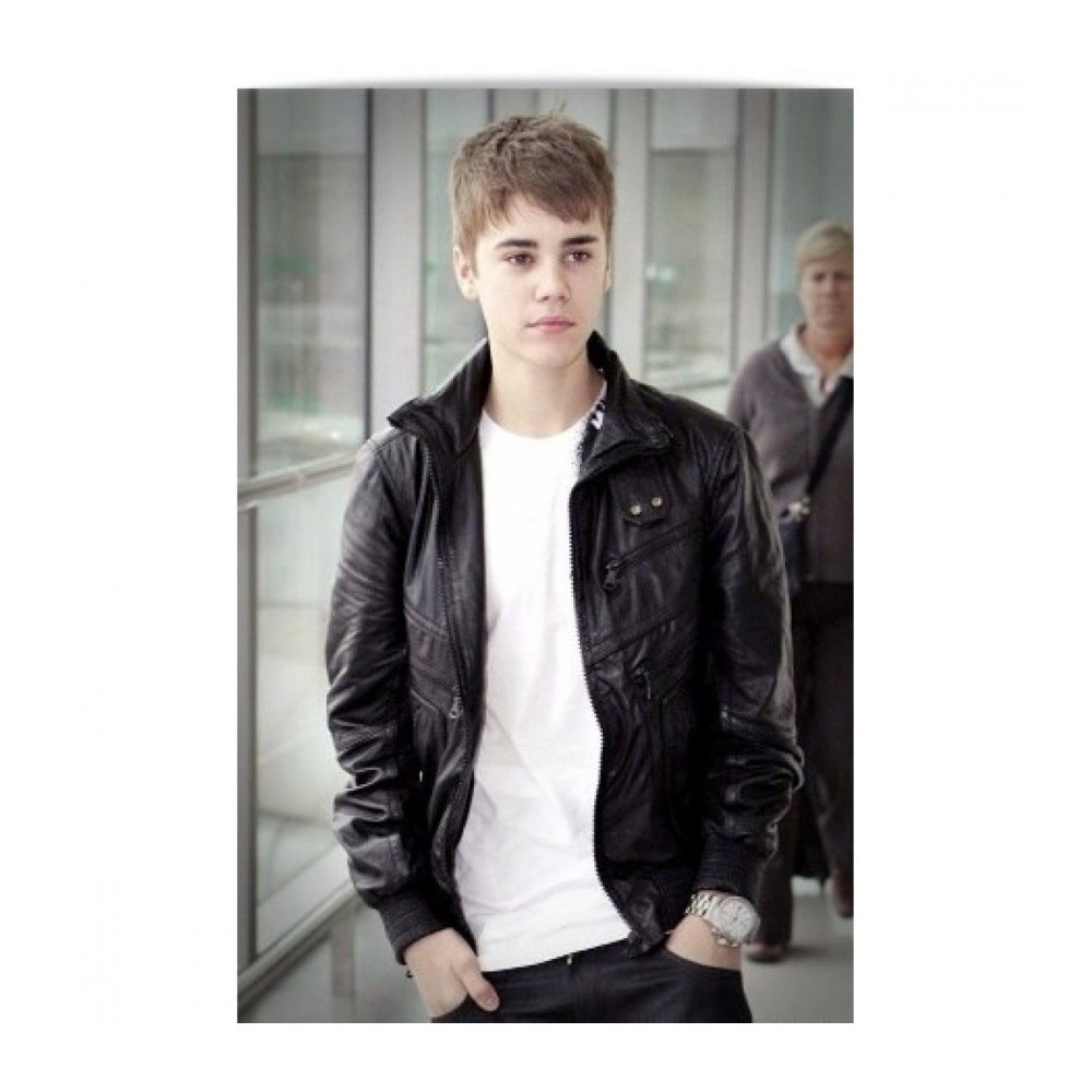 Heathrow Airport Justin Bieber Black Jacket
