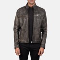 Ionic Distressed Brown Biker Leather Jacket