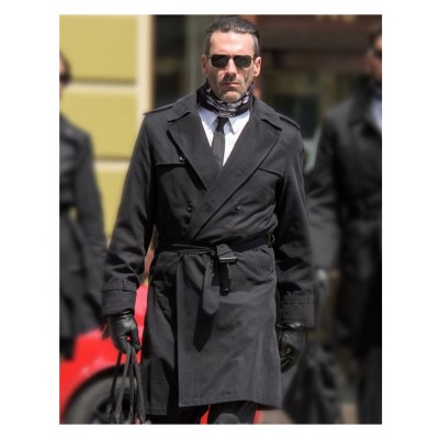 Jon Hamm Baby Driver Black Coat