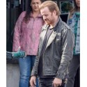 Jude Law Captain Marvel Distressed Leather Jacket