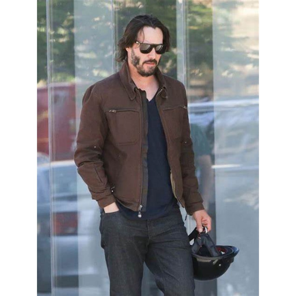 Keanu Reeves Motorcycle Brown Jacket