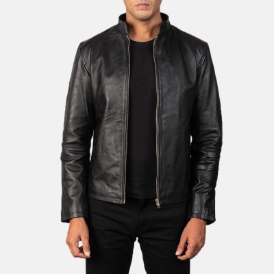 Alex Black Biker Leather Jacket