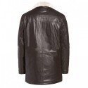 Men Stylish Real Leather Fur Coat