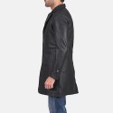 Infinity Black Leather Coat