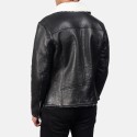 Alberto White & Black Shearling Leather Jacket