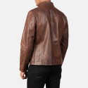 Alex Brown Biker Leather Jacket