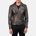 Allaric Alley Distressed Brown Biker Leather Jacket