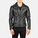 Armand Black Biker Leather Jacket