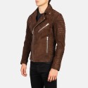 Armand Mocha Suede Biker Leather Jacket