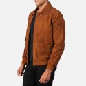 Coffmen Brown Suede A2 Leather Bomber Jacket