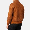 Coffmen Brown Suede A2 Leather Bomber Jacket