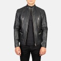 Damian Black Biker Leather Jacket