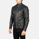 Damian Black Biker Leather Jacket