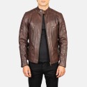 Damian Brown Biker Leather Jacket