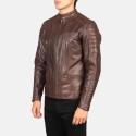 Damian Brown Biker Leather Jacket