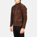 Damian Mocha Suede Biker Leather Jacket