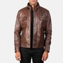 Darren Brown Biker Leather Jacket