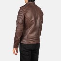 Faisor Brown Biker Leather Jacket
