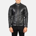 Fernando Quilted Black Biker Leather Jacket