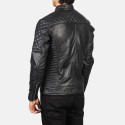 Fernando Quilted Black Biker Leather Jacket