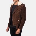 Furton Mocha Suede Biker Leather Jacket