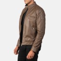 Gatsby Mocha Biker Leather Jacket