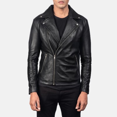 Noah Black Biker Leather Jacket