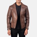 Raiden Brown Biker Leather Jacket
