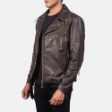 Vincent Brown Biker Leather Jacket