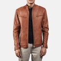 Ionic Brown Biker Leather Jacket