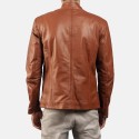 Ionic Brown Biker Leather Jacket