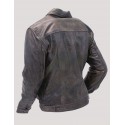 Men’s Casual Leather Jacket In Black For Bikers