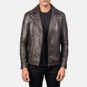 Noah Brown Biker Leather Jacket