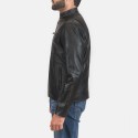 Rustic Black Biker Leather Jacket