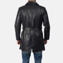 Jordan Black Leather Coat