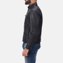 Austere Matte Black Biker Leather Jacket